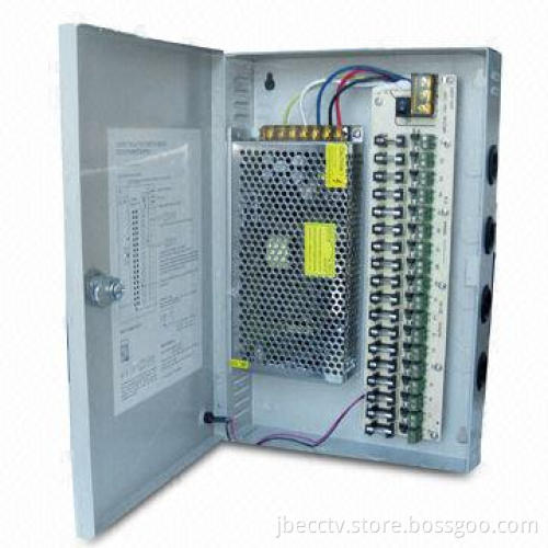 CCTV Camera Power Supply with 12V DC Output Voltage and 9 Channels